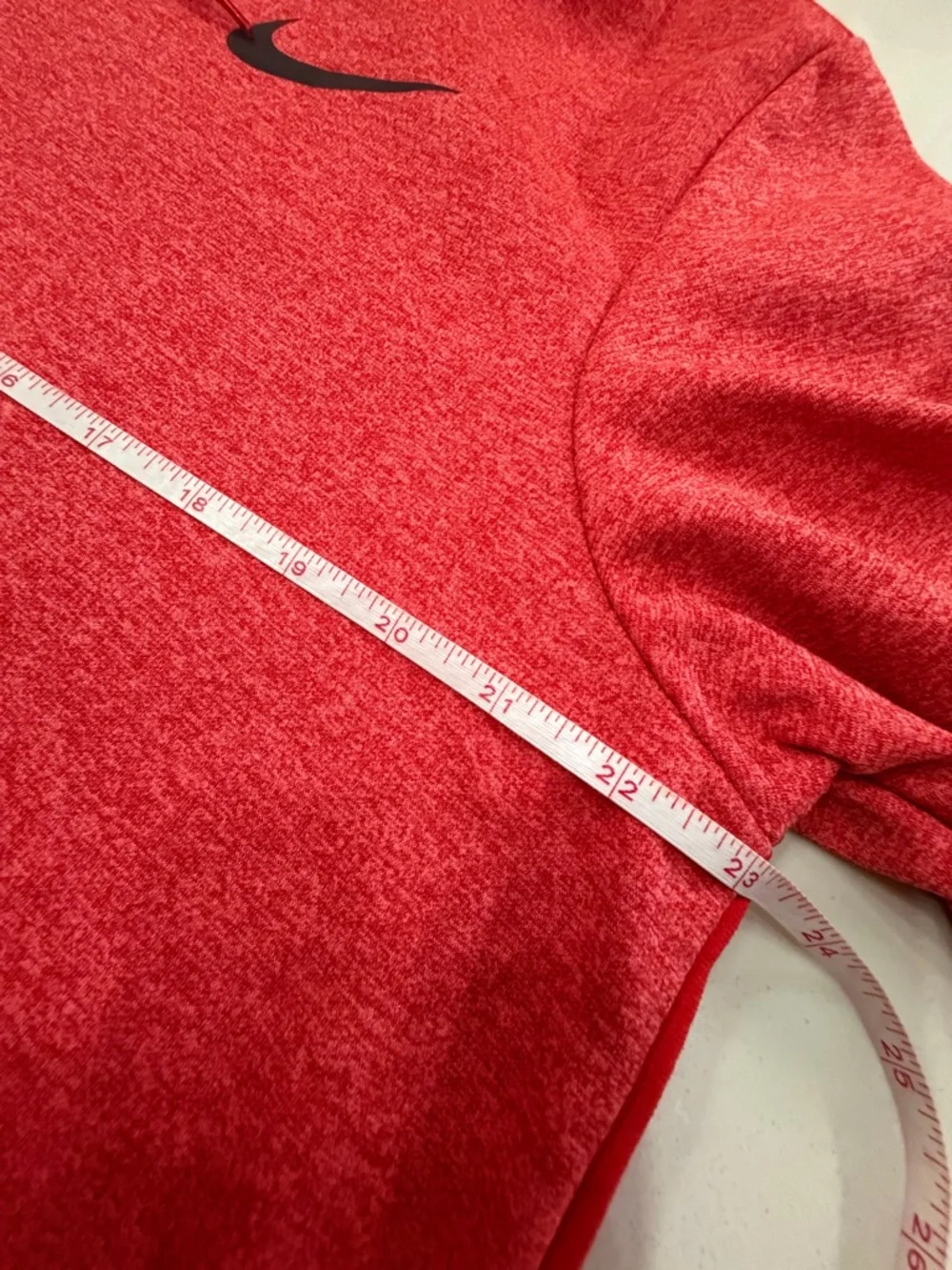 Men’s Nike Red Two-Tone Heather Pullover Therma-Fit Hoodie, L